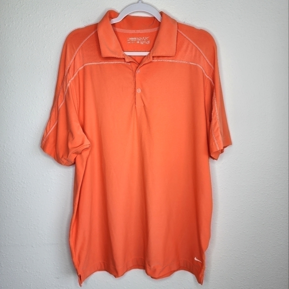 Nike Dri-Fit Golf Polo Orange Large